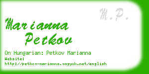 marianna petkov business card